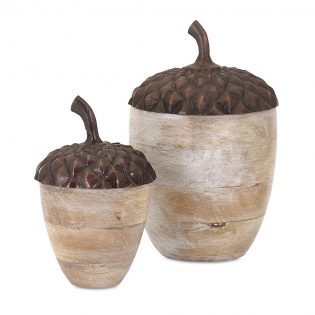 81674-2 Naleigh Aluminum and Wood Acorns - Set of 2

    Dimensions: (7.5-10.5h