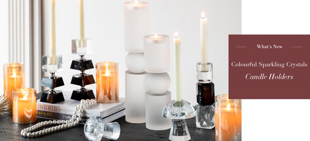 Colourful Sparkling Crystals Candle Holders
